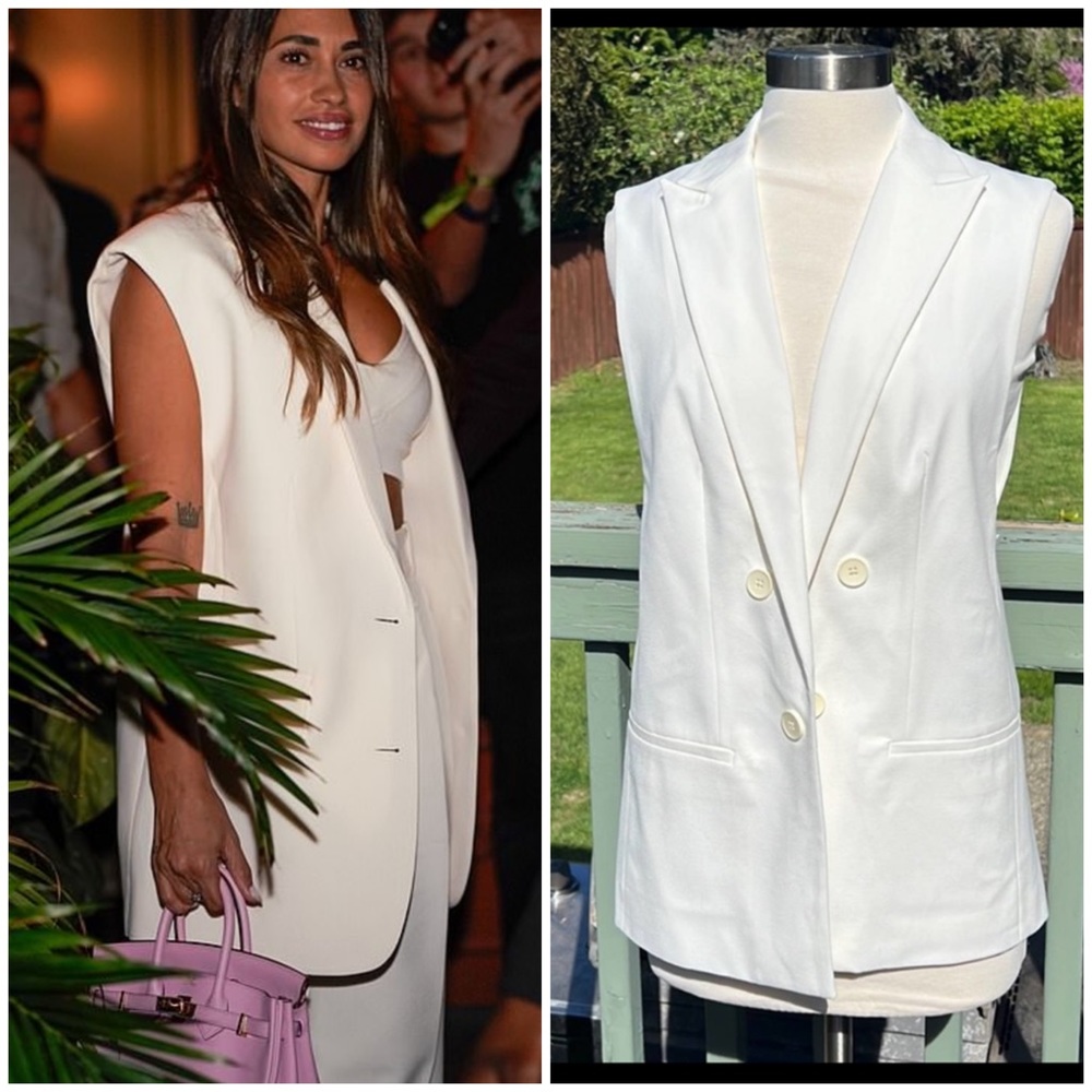 Target mossimo white cream waistcoat vest suit vest size M classic